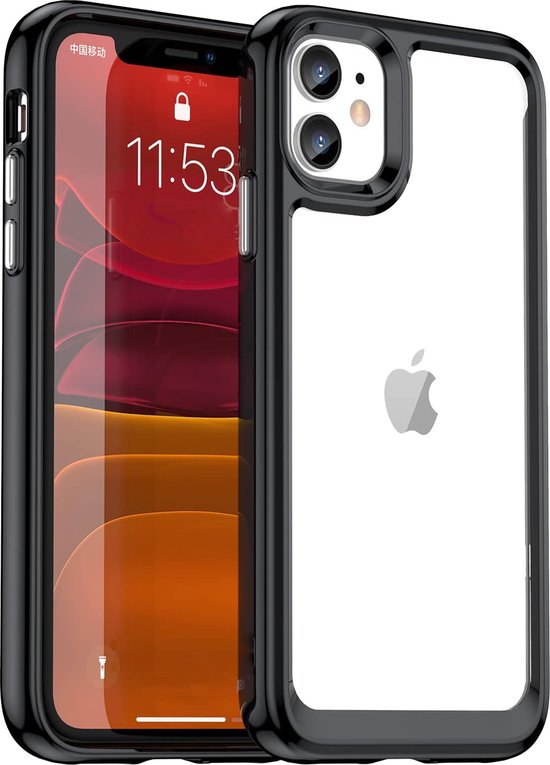 iPhone 11 Hoesjes – Hybride Backcover – Transparant Acryl – Zachte TPU Bumper – Helder-Ilumina Benelux