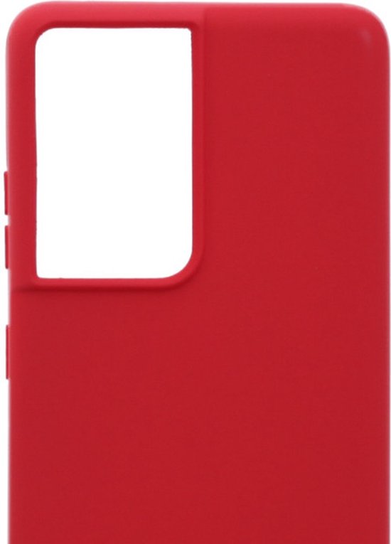 Samsung Galaxy S21 Ultra Hoesjes – Siliconen Backcover met Ketting – TPU – Rood-Ilumina Benelux