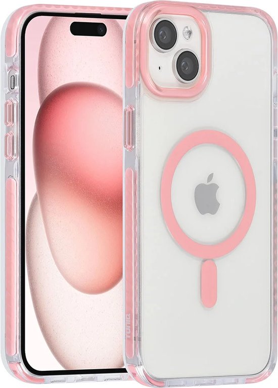 iPhone 14 Hoesjes – MagSafe Backcover – Hoes met Koord – Roze-Ilumina Benelux