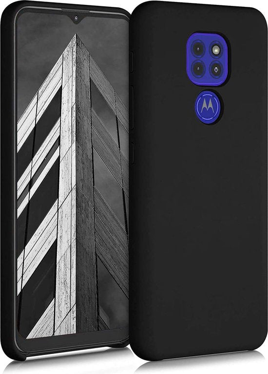 Motorola Moto E7 Hoesjes – Siliconen TPU Backcover – Schokbestendig – Zwart-Ilumina Benelux