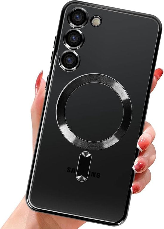 Samsung Galaxy S23 Hoesjes – Magnetische MagSafe Backcover – TPU – Camerabescherming – Zwart-Ilumina Benelux