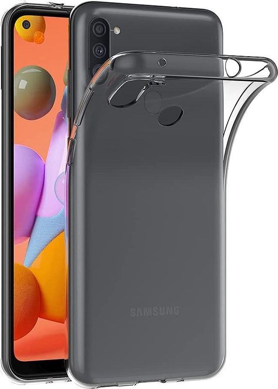 Flexibele achterkant Silicone hoesje Transparant Geschikt voor: Samsung Galaxy M11