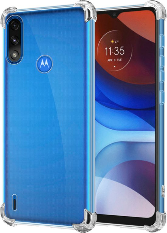 Motorola Moto E7i Power Hoesjes – Soft TPU Siliconen Backcover – Schokbestendig – Inclusief 3x Screenprotector – Transparant-Ilumina Benelux