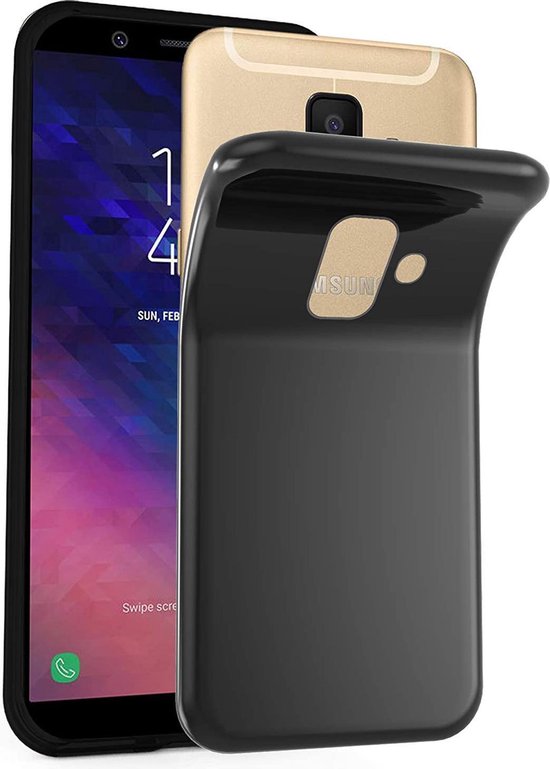 Samsung Galaxy A6 Plus 2018 Hoesjes – Siliconen Backcover – Flexibel – Schokbestendig – Zwart-Ilumina Benelux