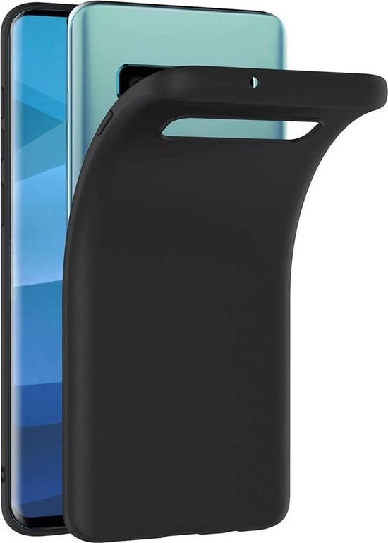 Samsung Galaxy S10 Plus Hoesjes – Siliconen Backcover – Soft Touch – Schokbestendig – Zwart-Ilumina Benelux