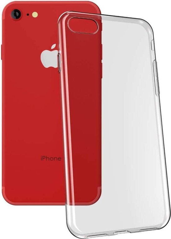 iPhone 7 Plus/8 Plus Hoesjes – Soft TPU Siliconen Backcover – 2x Gehard Glas Screenprotector – Transparant-Ilumina Benelux