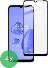 Full Cover Screenprotector - Geschikt voor Motorola Moto E7i Power Full Screenprotector 4x - 9H Glas (4-Pack)