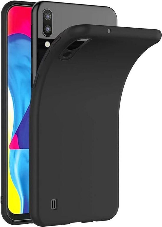 Soft Backcover Hoesje Geschikt voor: Samsung Galaxy M10 - Silicone - Zwart