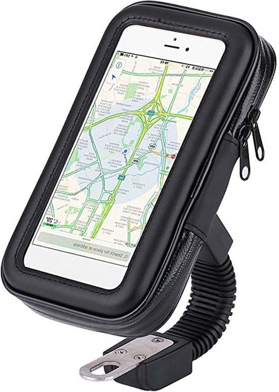 Telefoonhouder motor – Waterdicht – Voor brommer & scooter – Stevige klem – Zwart-Ilumina Benelux