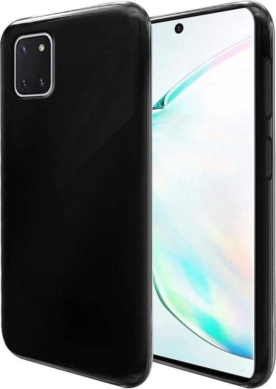 Samsung Galaxy Note 10 Lite Hoesjes – Siliconen Backcover – Flexibel – Schokbestendig – Zwart-Ilumina Benelux