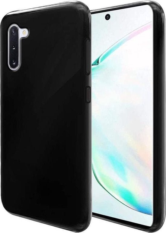 Samsung Galaxy Note 10 Hoesjes – Siliconen Backcover – Flexibel – Schokbestendig – Zwart-Ilumina Benelux