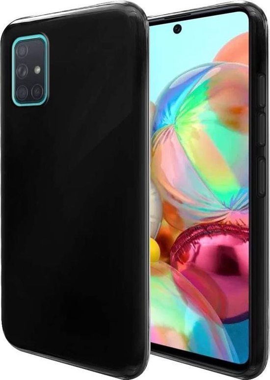 Flexibele achterkant Silicone hoesje zwart Geschikt voor: Samsung Galaxy A31