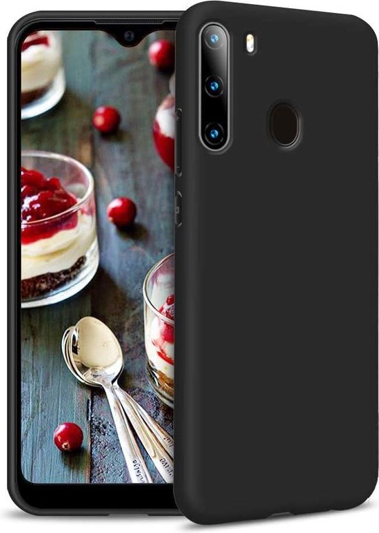 Samsung Galaxy A21 Hoesjes – Siliconen Backcover – Soft Silicone – Zwart-Ilumina Benelux