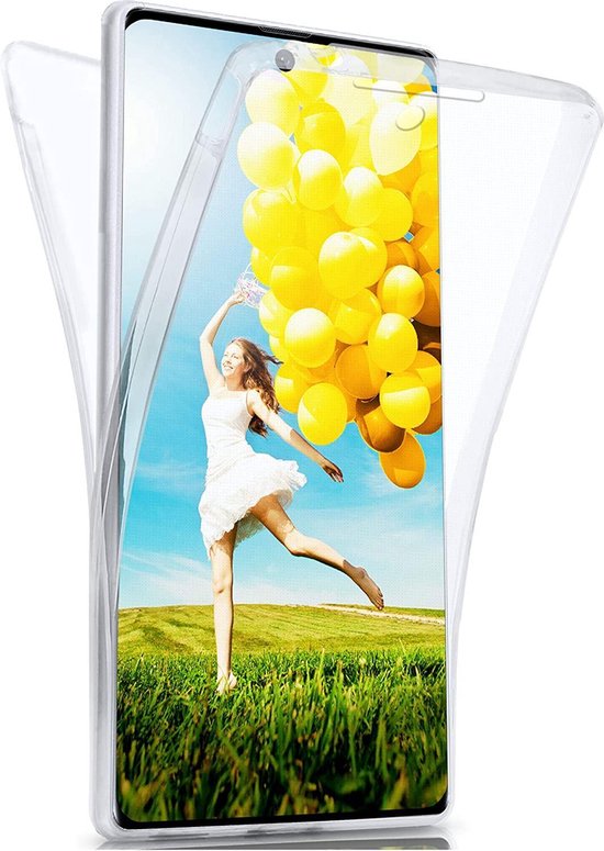 Samsung Galaxy Note 10 Plus Hoesjes – Siliconen Backcover – Voor- en Achterkant Bescherming – Schokbestendig – Transparant-Ilumina Benelux