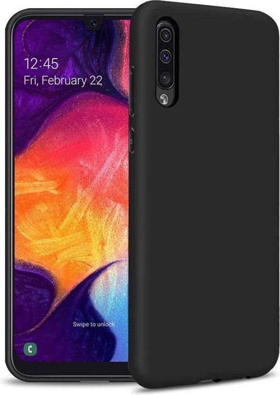 Samsung Galaxy A30S/A50/A50S Hoesjes – Siliconen Backcover – Soft Touch – Schokbestendig – Zwart-Ilumina Benelux