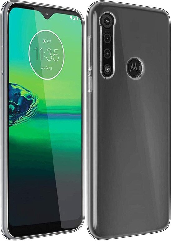 Motorola Moto G8 Plus Hoesjes – Transparante Siliconen Backcover – Inclusief 2 Screenprotectors – Anti Kras – Transparant