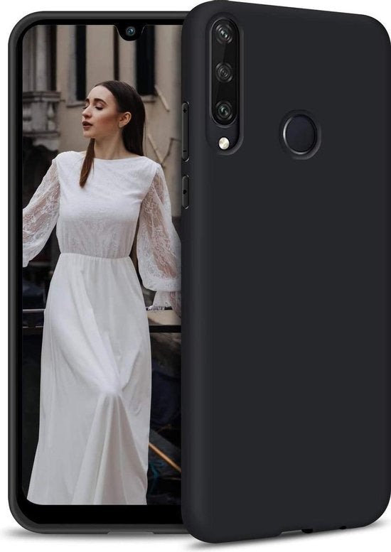 Huawei Y6P Hoesjes – Siliconen Backcover – Soft Silicone – Schokbestendig – Zwart-Ilumina Benelux