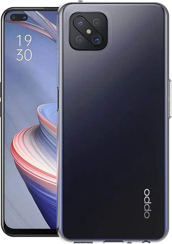 Oppo Reno 4Z 5G Hoesjes – Transparante TPU Siliconen Backcover – Soft Case – 3x Screenprotector Gehard Glas-Ilumina Benelux