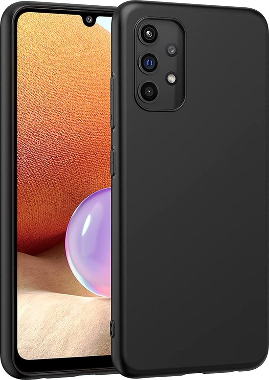 Samsung Galaxy A32 4G Hoesjes – Siliconen Backcover – Soft Touch – Inclusief Screenprotector – Zwart-Ilumina Benelux