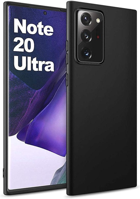 Samsung Galaxy Note 20 Ultra Hoesjes – Siliconen Backcover – Flexibel – Schokbestendig – Zwart-Ilumina Benelux