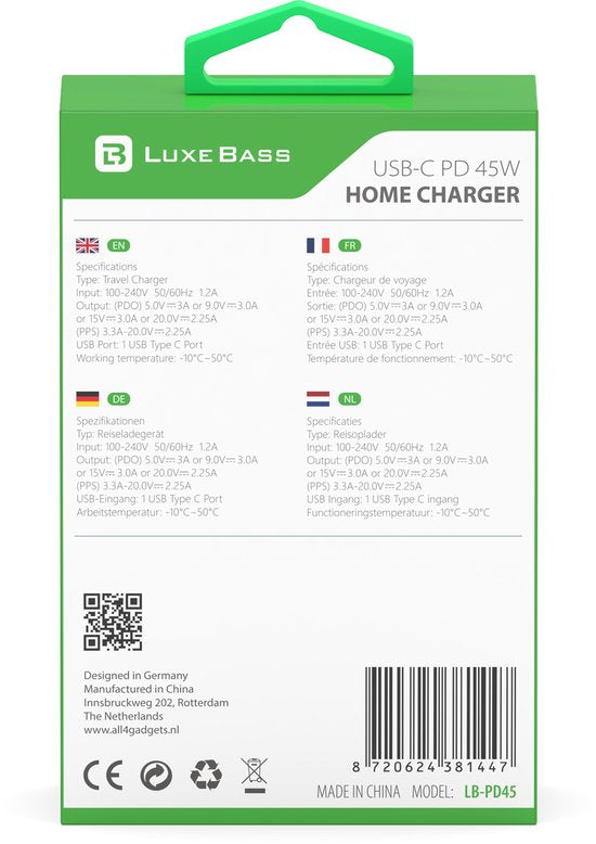USB-C Oplader – Geschikt voor iPhone en Samsung – Fast Charging Snellader-Oplader-Ilumina Benelux