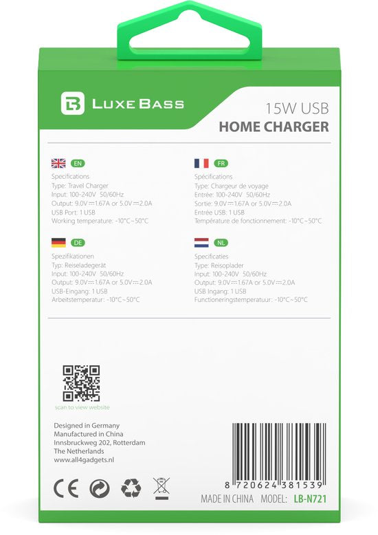 Oplader – Geschikt voor Samsung Galaxy & Oppo/Huawei/Motorola/Nokia – Snellader met USB-C kabel – 1 Meter-Oplader-Ilumina Benelux