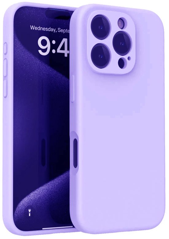 iPhone 14 Pro Max Hoesjes – Liquid Siliconen Backcover – Soft Touch – Schokbestendig – Paars-Ilumina Benelux