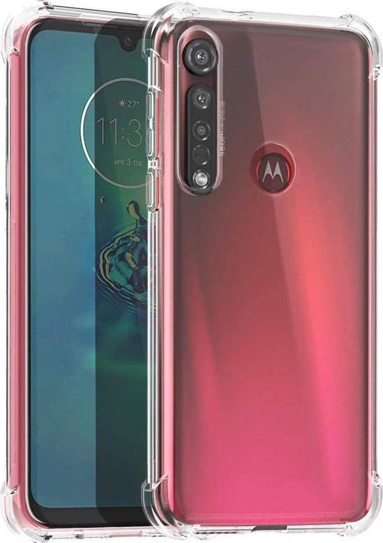 Motorola Moto G8 Plus Hoesjes – Soft TPU Siliconen Backcover – Schokbestendig – Transparant-Ilumina Benelux