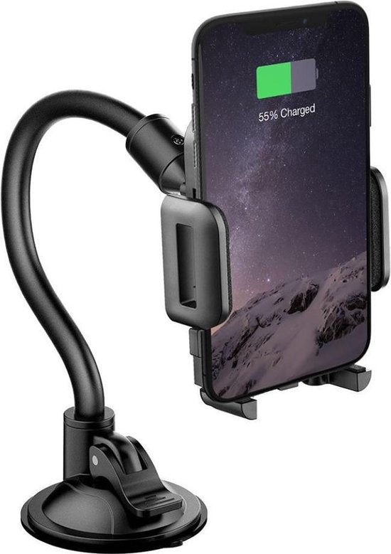 Telefoonhouder auto – Verstelbaar – Lange arm – Universeel voor alle merken – Zwart-Ilumina Benelux