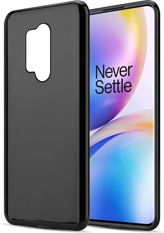 OnePlus 8 Pro Hoesjes – Siliconen Backcover – Soft Silicone – Schokbestendig – Zwart-Ilumina Benelux