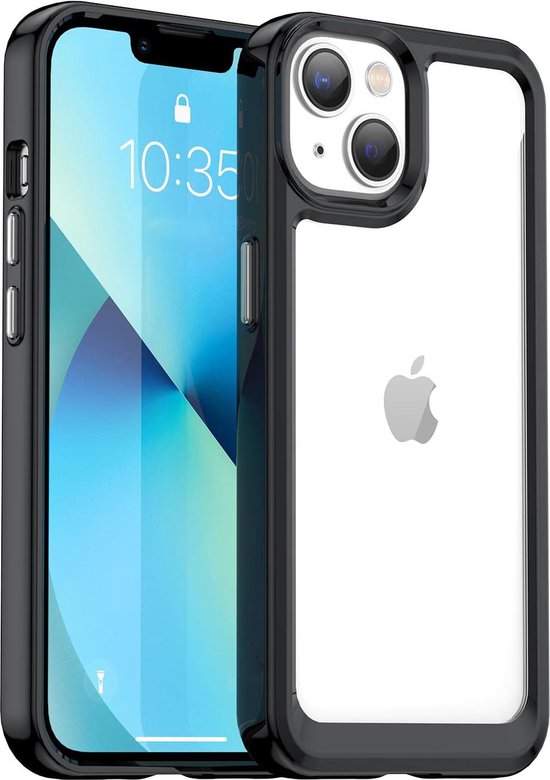 iPhone 13 Mini Hoesjes – Hybride Backcover – Transparant Acryl – Zachte TPU Bumper – Helder-Ilumina Benelux