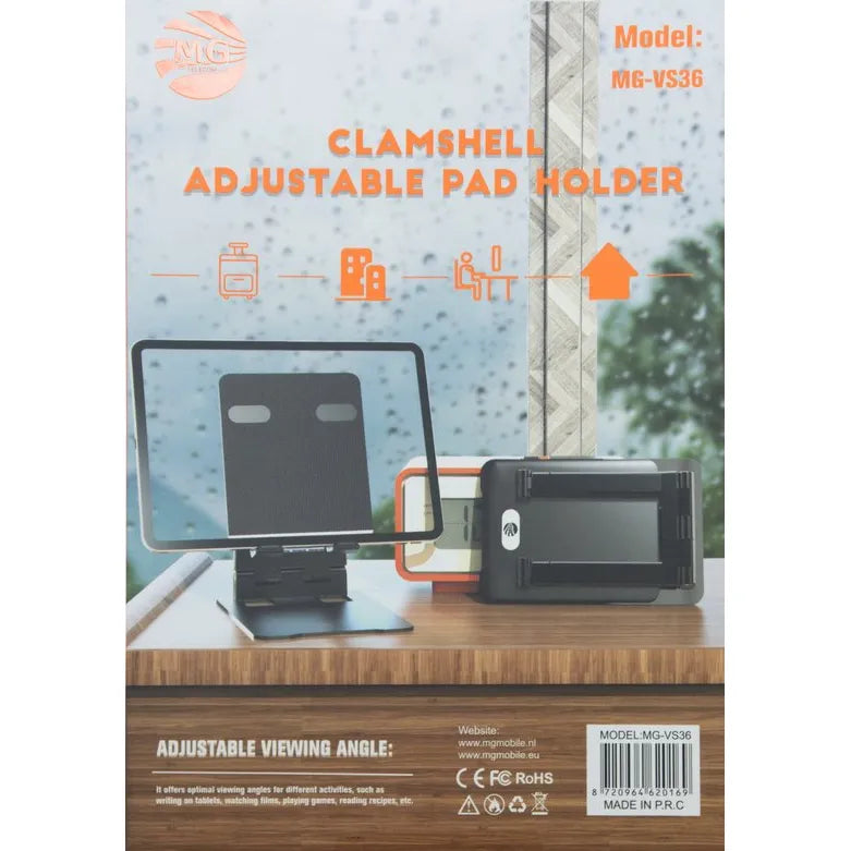 Verstelbare Tablet Houder – Opvouwbare Bureau Standaard – Geschikt voor Tablets en Smartphones-Ilumina Benelux