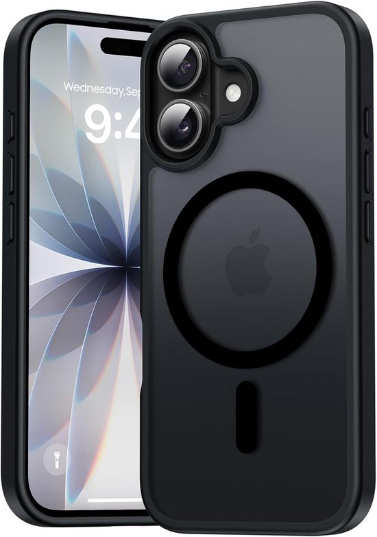 iPhone 17 Hoesjes – Magnetische MagSafe Backcover – Krasbestendig – Slank Design – Zwart-Ilumina Benelux