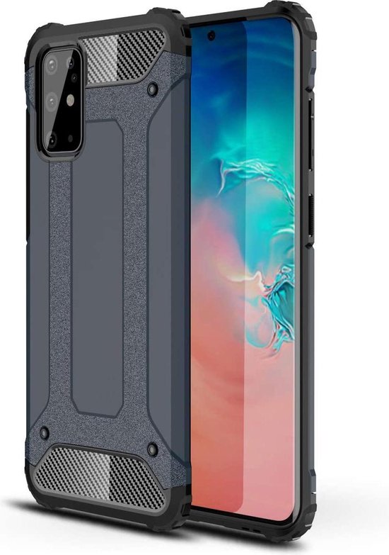 Samsung Galaxy S20 Plus Hoesjes – Armor Hybrid Backcover – Schokbestendig – Blauw-Ilumina Benelux