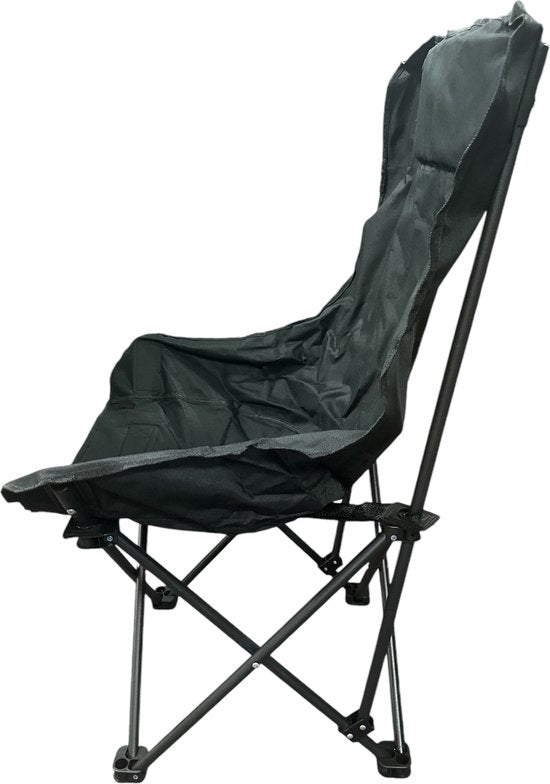 Campingstoel opvouwbaar – Lichtgewicht regisseurstoel – Voor camping, strand & vissen – Stevig frame – Zwart-Campingstoel-Ilumina Benelux