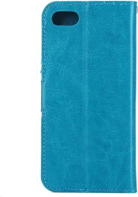 iPhone SE/5S/5/5C Hoesjes – Portemonnee Bookcase – Pasjeshouder – 2 Pack Screenprotector Gehard Glas – Turquoise-Ilumina Benelux