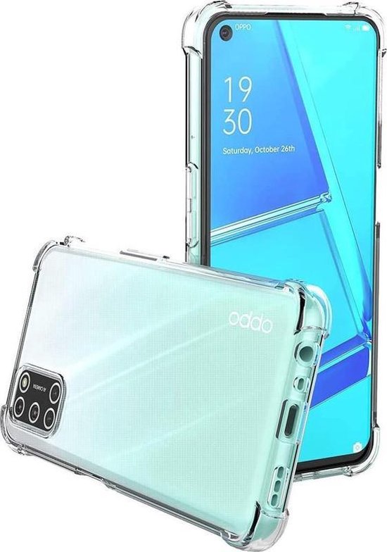 Oppo A52/A72/A92 Hoesjes – Siliconen Backcover – Schokbestendig Anti-Shock Bumper – Transparant-Ilumina Benelux