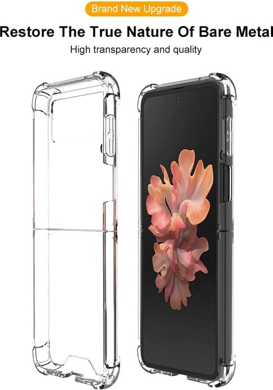 Samsung Galaxy Z Flip 4 Hoesjes – Siliconen Backcover – Schokbestendig – Transparant-Ilumina Benelux