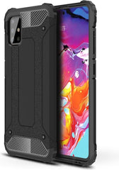 Samsung Galaxy A71 Hoesjes – Heavy Duty Armor Backcover – Schokbestendig – 4G/5G – Zwart