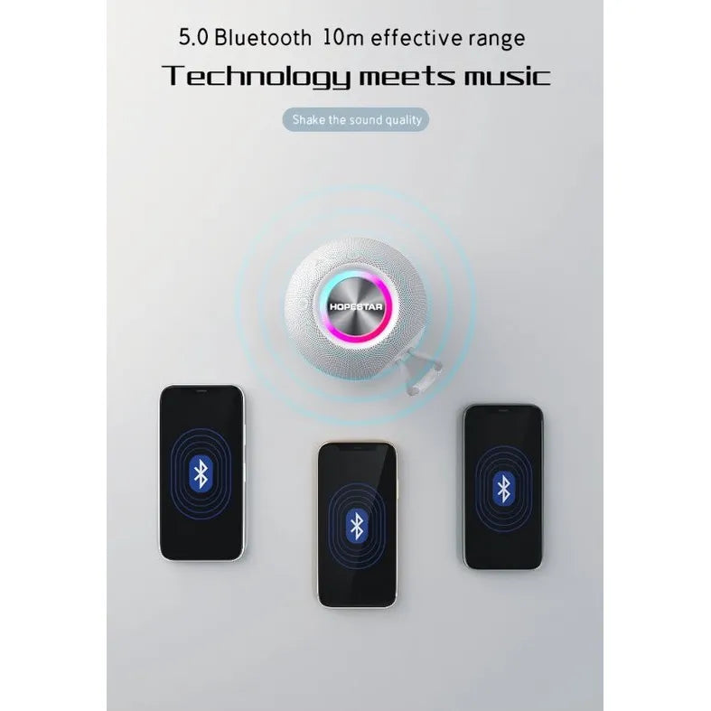 Hopestar H52 Draadloze Bluetooth Speaker – Portable Outdoor Speaker – 20W – Zilver-Ilumina Benelux