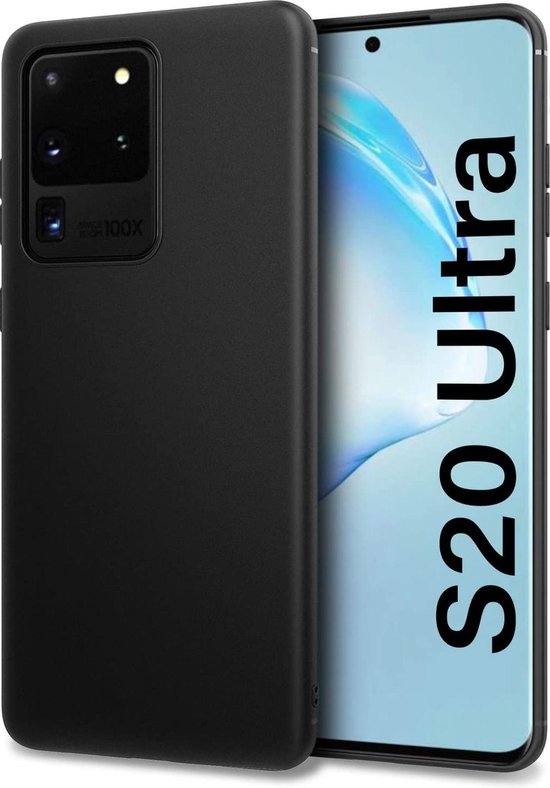 Samsung Galaxy S20 Ultra Hoesjes – Siliconen Backcover – Soft Touch – Schokbestendig – Zwart-Ilumina Benelux