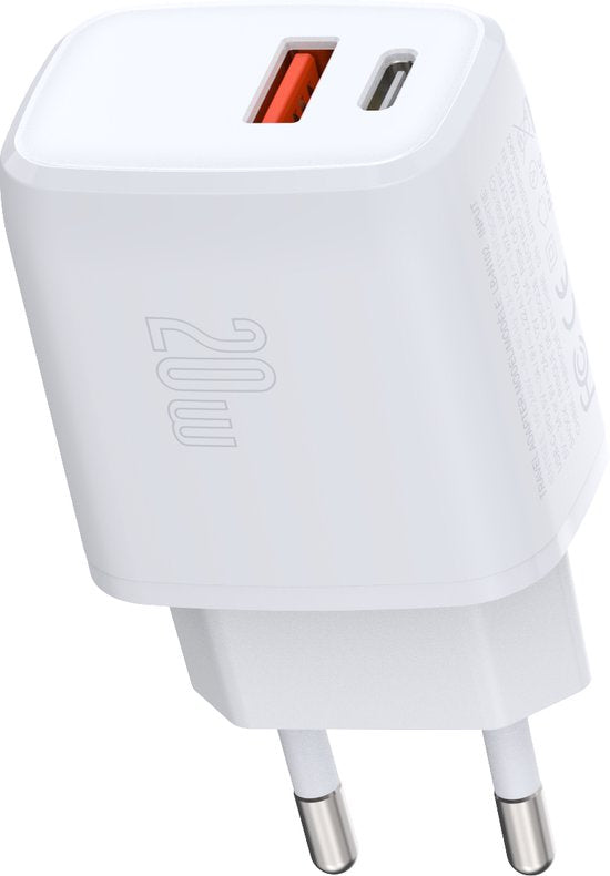 Oplader – Geschikt voor iPhone/iPad/AirPods – 20W Snellader – USB-C + USB Quick Charge 3.0-Oplader-Ilumina Benelux