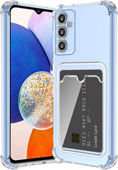Schokbestendig Hoesje Pasjeshouder Geschikt voor: Samsung Galaxy A15 - Transparant