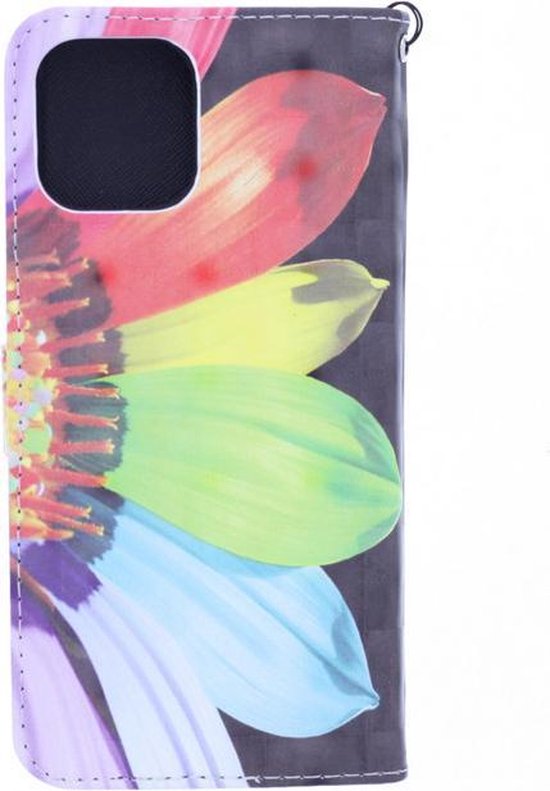 Xiaomi Mi 11 Lite Hoesjes – Bookcase – 3D Bloemenprint – Inclusief 2x Screenprotector – Zwart-Ilumina Benelux