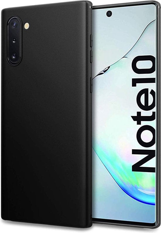 Samsung Galaxy Note 10 Hoesjes – Siliconen Backcover – Soft Touch – Schokbestendig – Zwart-Ilumina Benelux
