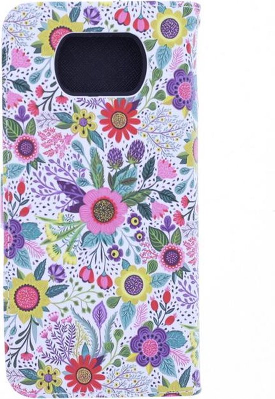 Nokia 2.4 Hoesjes – Bookcase – Magneetsluiting – Bloemenprint – Multicolor-Ilumina Benelux