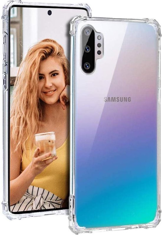 Samsung Galaxy Note 10 Plus Hoesjes – Siliconen Backcover – Schokbestendig – Transparant-Ilumina Benelux