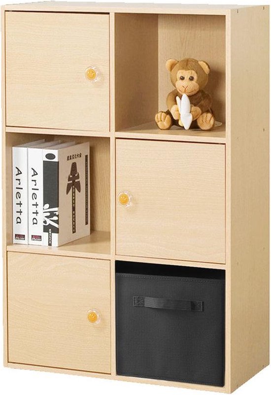 Opbergmanden kast – Opbergbox set van 4 – Voor speelgoed & kleding – Voor badkamer keuken zolder – Zwart-Opbergmanden-Ilumina Benelux