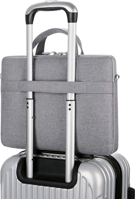 Laptop sleeve 15.6 inch – Geschikt voor MacBook – Beschermhoes met rits – LBA131 – Zwart-Laptoptas-Ilumina Benelux