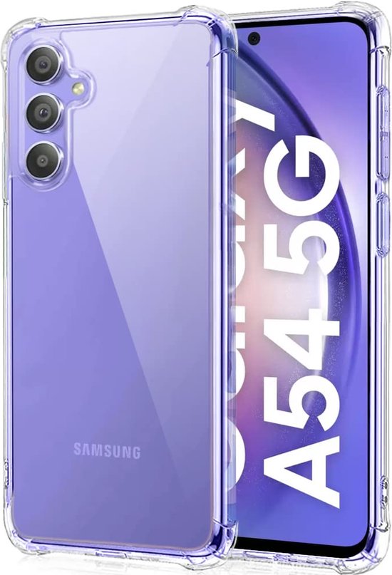 Samsung Galaxy A54 5G Hoesjes – Crystal Clear Backcover – Schokbestendig – Transparant-Ilumina Benelux